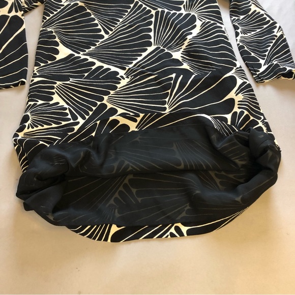 J. Crew Black White 3/4” Sleeve Dress Size 4 - Picture 6 of 8